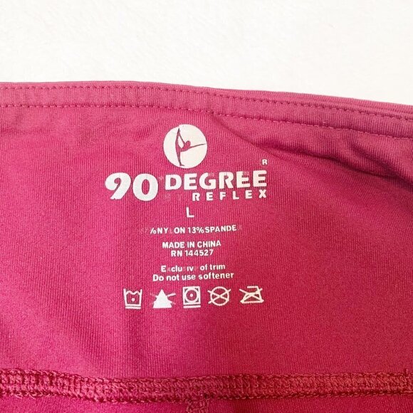 90 Degree by Reflex maroon ankle workout yoga‎ pilates crossfit leggings - Picture 5 of 6